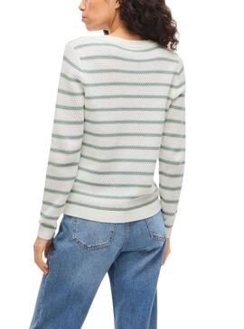 Maillot Vila Vidalo blanc et vert pour femme