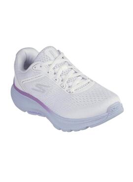 Chaussures Skechers Go Run blanches et bleues pour femme