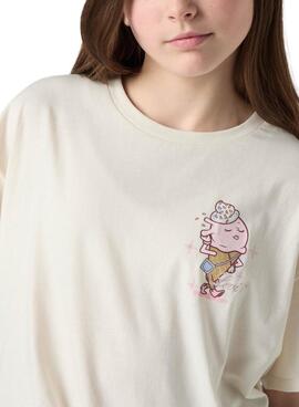 T-shirt Levis Just Chillling beige pour fille