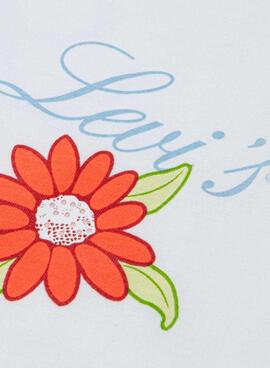 T-shirt Levi's Floral blanc pour fille