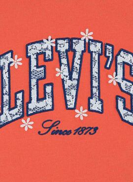 T-shirt Levi's Chambray Applique corail pour fille