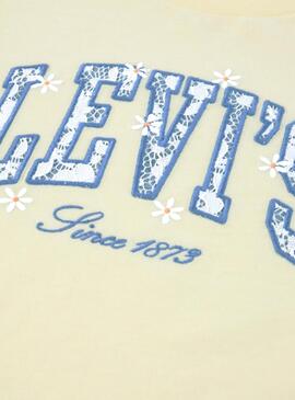 T-shirt Levi's Chambray Applique jaune pour fille
