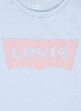 T-shirt Levis Batwing bleu clair pour fille et garçon
