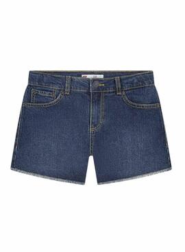 Jupe en jean bleu foncé de la marque Levi's pour fille.