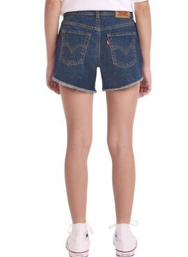 Jupe en jean bleu foncé de la marque Levi's pour fille.