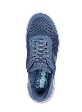 Chaussures Skechers Go Walk bleues pour femmes