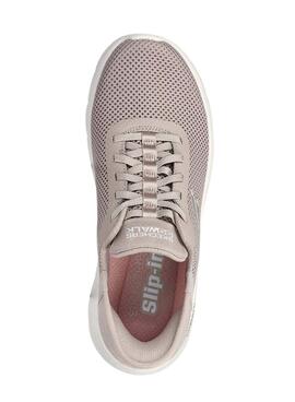 Chaussures Skechers Go Walk beige pour femme