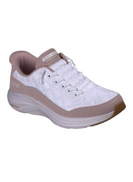 Chaussons Skechers Contour Foam Slip on lavande pour femme.