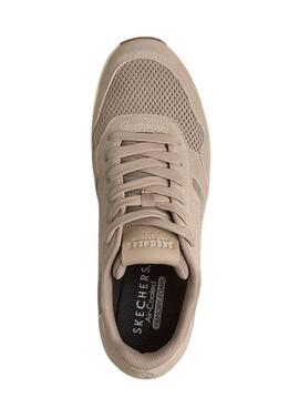 Chaussures Skechers Uno vintage beige pour femme