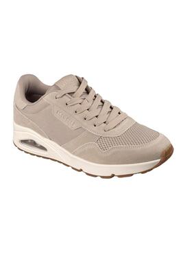 Chaussures Skechers Uno vintage beige pour femme