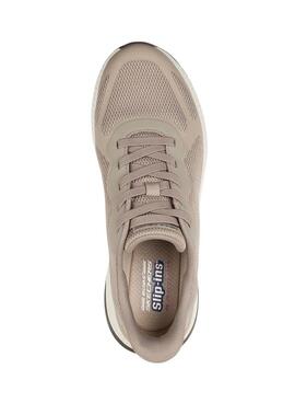Chaussures Skechers Bobs Squad Slip 4 taupe pour homme
