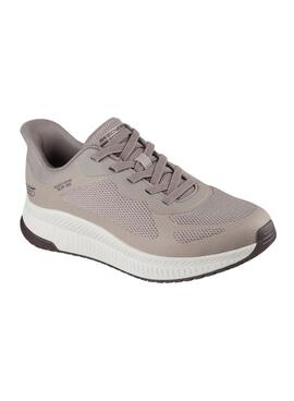 Chaussures Skechers Bobs Squad Slip 4 taupe pour homme