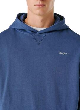 Sweat à capuche Pepe Jeans Geo bleu pour homme