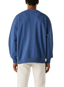 Sweatshirt Pepe Jeans Geo bleue pour homme