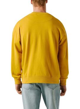 Sweat Pepe Jeans Geo jaune pour homme