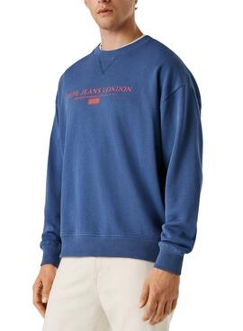 Sweatshirt Pepe Jeans Summer Logo bleu pour homme