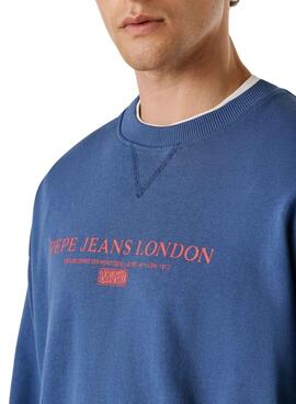 Sweatshirt Pepe Jeans Summer Logo bleu pour homme