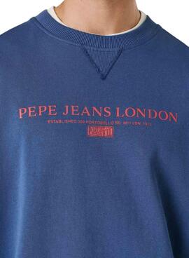 Sweatshirt Pepe Jeans Summer Logo bleu pour homme