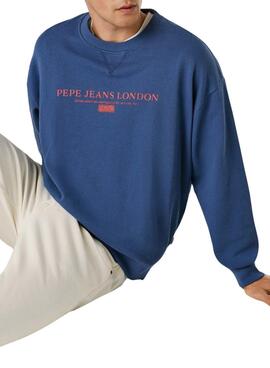 Sweatshirt Pepe Jeans Summer Logo bleu pour homme