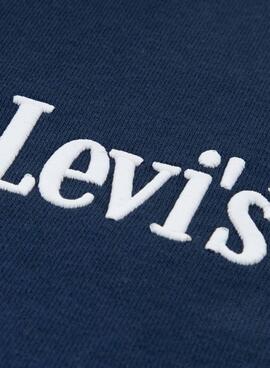 Sweatshirt Levi's Classic And Clean bleu marine pour garçon et fille.