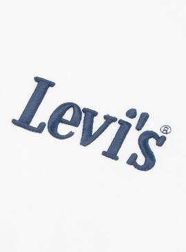 Sweat à capuche Levi's Classic And Clean blanc pour garçon et fille