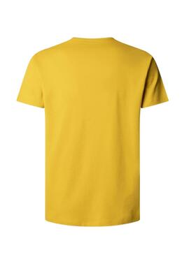 T-shirt Pepe Jeans basique jaune pour homme