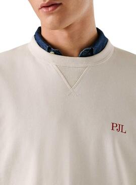 Sweatshirt Pepe Jeans Garret blanc ivoire pour homme