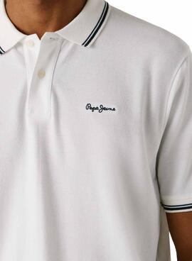 Polo Pepe Jeans Carson blanc pour homme