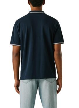 Polo Pepe Jeans Carson bleu marine pour homme