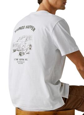 T-shirt Pepe Jeans Scott blanc pour homme