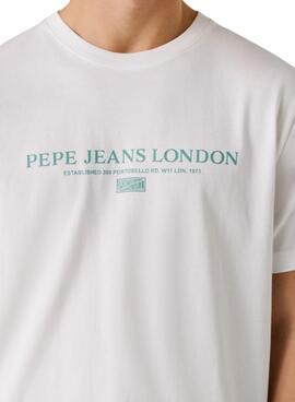T-shirt Pepe Jeans Summer Logo blanc pour homme