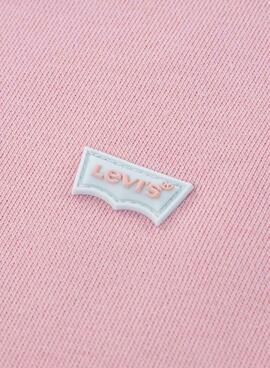 Sweat à capuche Levis Meet And Greet rose pour fille