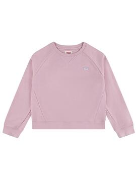 Sweat à capuche Levis Meet And Greet rose pour fille