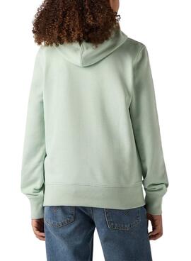 Sweat à capuche Mini Batwing Levis vert pour garçon et fille