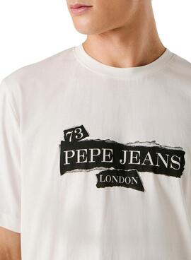 T-shirt Pepe Jeans Griffin blanc pour homme