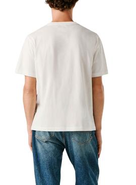 Chemise Pepe Jeans Shad bulldog blanc pour homme