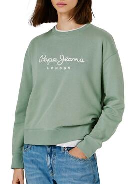 Sweatshirt Pepe Jeans Maty vert pour femme