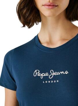 T-shirt Pepe Jeans Virginia bleue pour femme