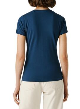 T-shirt Pepe Jeans Virginia bleue pour femme