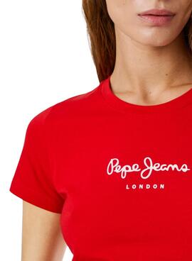 T-shirt Pepe Jeans Virginia rouge pour femme