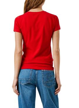 T-shirt Pepe Jeans Virginia rouge pour femme