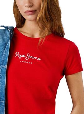 T-shirt Pepe Jeans Virginia rouge pour femme