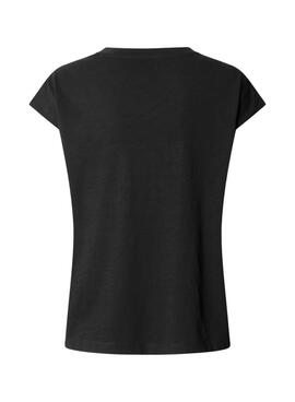 T-shirt Pepe Jeans Nadira noir pour femme