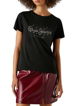 T-shirt Pepe Jeans Brady noir pour femme