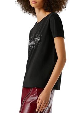 T-shirt Pepe Jeans Brady noir pour femme