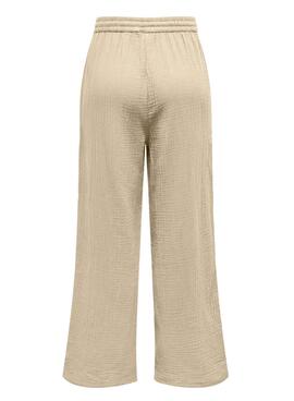 Pantalon beige pour femme Only Thyra