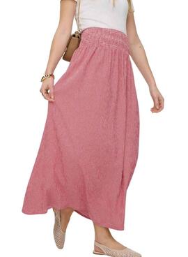 Jupe Only Celle à carreaux vichy rouge pour femme