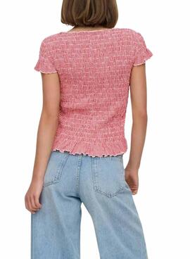 Top Only Celle motif vichy rouge pour femme