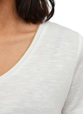T-shirt Vila Noel blanc pour femme