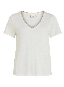 T-shirt Vila Noel blanc pour femme
